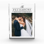 Elegant Personalized Wedding Photo Block<br><div class="desc">An elegant and stylish wedding photo block featuring elegant script an modern typography. This wedding keepsake will be a perfect display to your home and office. Perfect as a gift.</div>