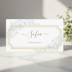 Elegant personalized wedding placeholder place card