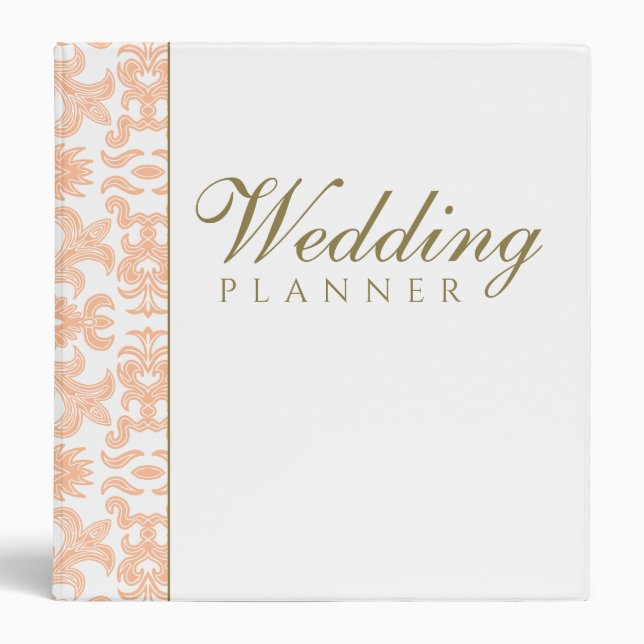 Elegant Personalized Wedding Planner Binder (Front)