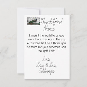 Elegant Personalized Wedding Thank You Cards