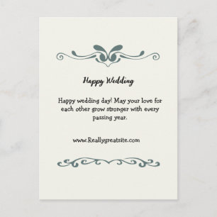 elegant personalized wedding welcom announcement postcard