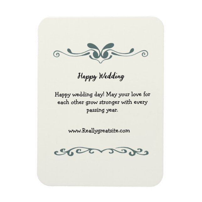 elegant personalized wedding welcom magnet (Vertical)