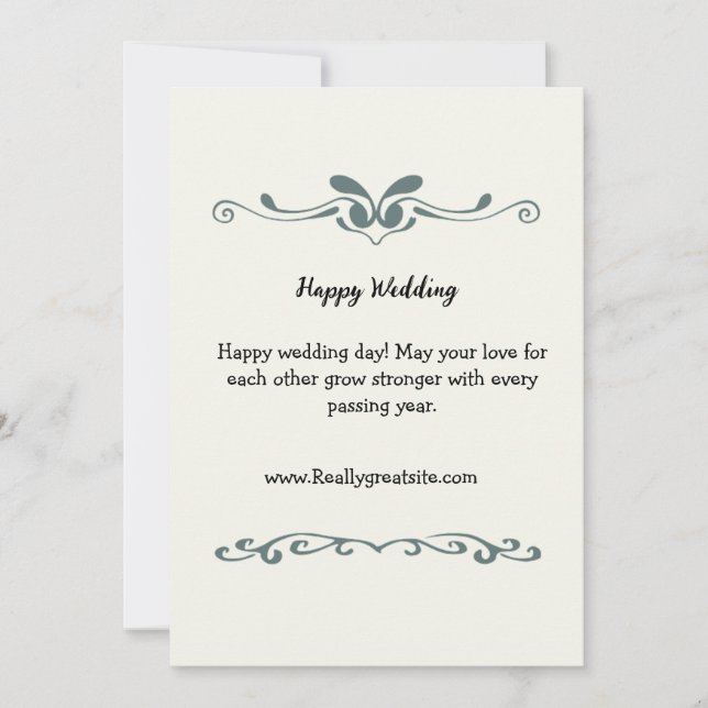 elegant personalized wedding welcom save the date (Front)