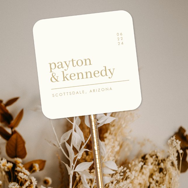 Elegant Personalized With Name Wedding Plan Event Square Sticker (Creator Uploaded)