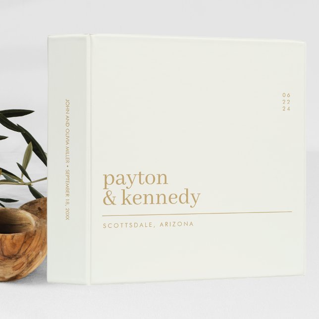 Elegant Personalized With Name Wedding Reception Binder (Creator Uploaded)