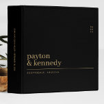 Elegant Personalized With Name Wedding Reception Binder<br><div class="desc">Introducing our Elegant Personalized With Name Wedding Reception 3-Ring Binder, designed to elegantly capture the memories of your special day. This custom binder features a timeless black and gold colour scheme, adding a touch of sophistication to your wedding decor. Ideal for use as a custom wedding reception guestbook, engagement party...</div>