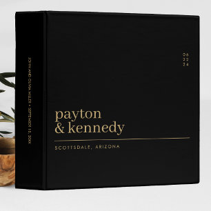 Elegant Personalized With Name Wedding Reception Binder