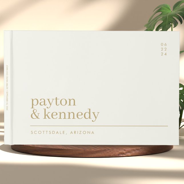 Elegant Personalized With Name Wedding Reception Guest Book (Creator Uploaded)