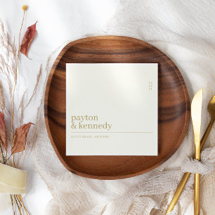 Elegant Personalized With Name Wedding Reception Napkin