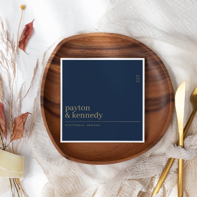 Elegant Personalized With Name Wedding Reception Napkin (Creator Uploaded)