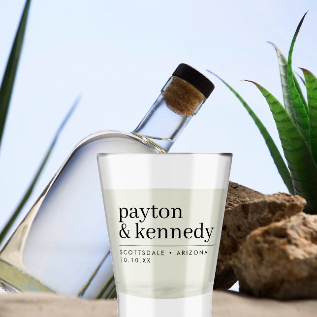 Elegant Personalized With Name Wedding Reception Shot Glass (Creator Uploaded)