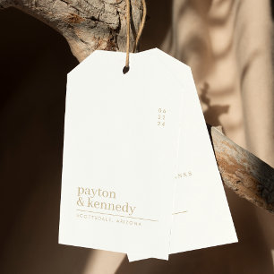 Elegant Personalized With Name Wedding Thank You Gift Tags