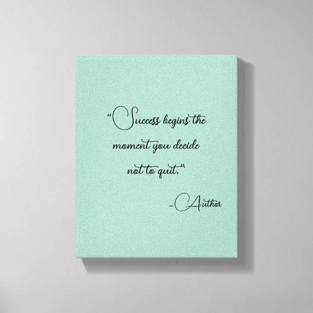 Elegant Personalized Your Favourite Quote   Canvas Print (Front)