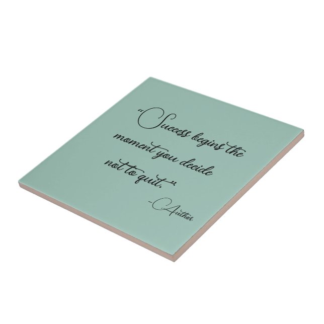 Elegant Personalized Your Favourite Quote   Tile (Side)