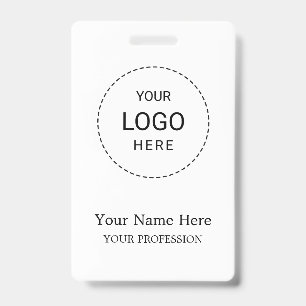 Elegant Personalized Your Logo Here Photo Badge