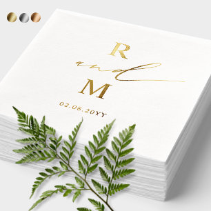 Élégant Personnalisé Réel Mariage de Monogramme