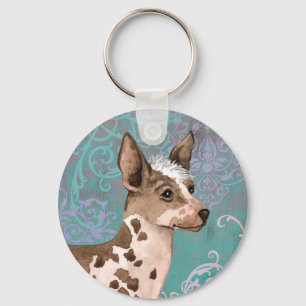 Elegant Peruvian Inca Orchid Keychain