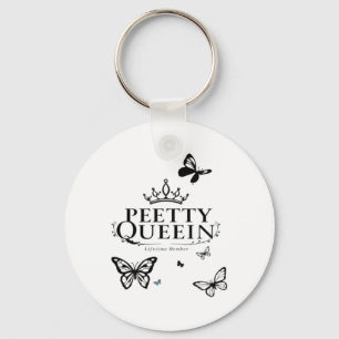 Elegant Petty Queen Design Sticker Keychain