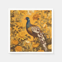 Elegant Pheasant William Morris Inspired