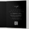 Elegant photo black wedding RSVP details QR code 
