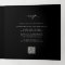 Elegant photo black wedding RSVP details QR code 