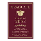 Elegant Photo Burgundy Gold College Graduation
