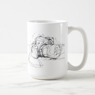 Elegant Photo Camera Sketch Coffee Mug