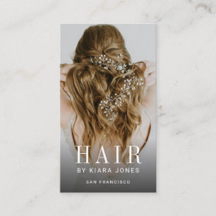 Elegant Photo Cascading Hair Hair Stylist Business Business Card