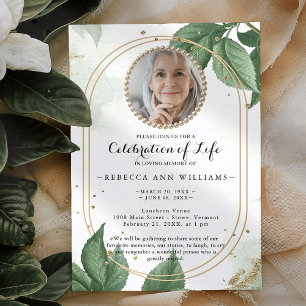 Elegant Photo Celebration of Life Invitation