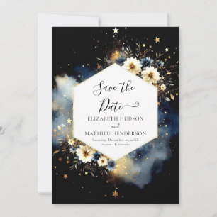 Elegant Photo Celestial Wedding Save The Date
