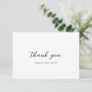 Elegant Photo Classic Wedding Thank You Card