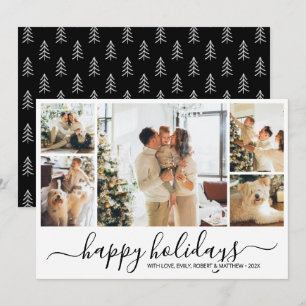 Elegant Photo Collage Christmas Holiday Card