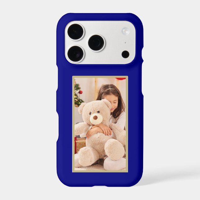 Elegant Photo Custom Navy Blue case-Mate  (Verso)