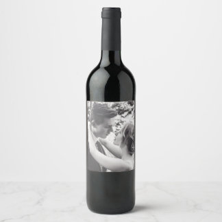 ELEGANT PHOTO CUSTOM WEDDING WINE LABEL