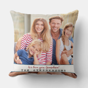 Elegant Photo Family Mother's Day Throw Pillow