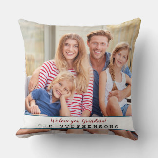 Elegant Photo Family Mother's Day Throw Pillow