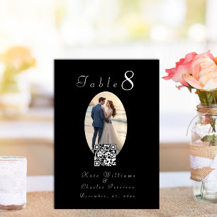 Elegant Photo frame Qr Code Table Card