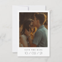 Elegant Photo Frame Save The Date Invitation