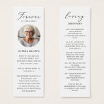 Elegant Photo Funeral Memorial Poem Bookmark Card<br><div class="desc">Capture the essence of your loved one's memory with our "Elegant Photo Funeral Memorial Poem Bookmark Card." This bookmark card is a beautiful and meaningful way to honour every one of their life and provide comfort to those grieving. It includes a heartfelt poem that offers solace and reflection during difficult...</div>