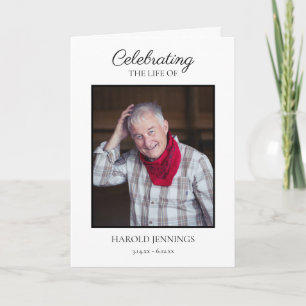 Elegant Photo Funeral Memorial Program