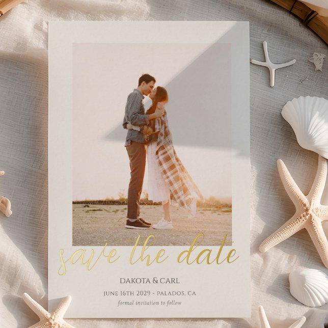 Elegant Photo Gold Save the Date (Creator Uploaded)