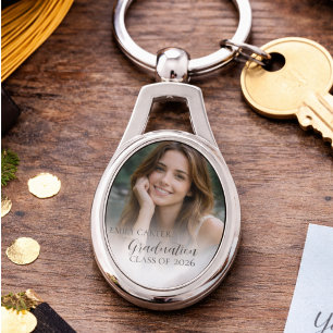 Elegant Photo Graduation    Class of 2026  Keychain