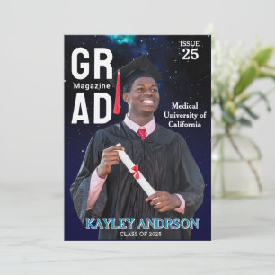 Elegant Photo Graduation Doctor of Medicine  Invitation