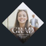 Elegant Photo Graduation Party  Cap Topper<br><div class="desc">Celebrate your big day with this elegant photo graduation party cap topper. Easily personalize it with your favorite photo and graduation details to create a unique decoration for your graduation celebration.</div>
