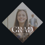 Elegant Photo Graduation Party  Cap Topper<br><div class="desc">Celebrate your big day with this elegant photo graduation party cap topper. Easily personalize it with your favorite photo and graduation details to create a unique decoration for your graduation celebration.</div>