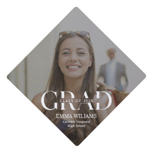 Elegant Photo Graduation Party Cap Topper