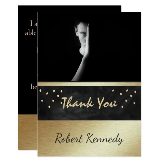 Elegant photo Graduation Thank You Card