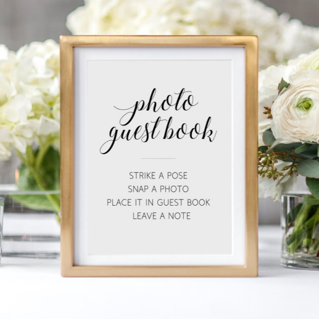 Elegant Photo Guest Book Wedding Sign (Creator Uploaded)