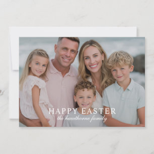 Elegant Photo Happy Easter Holiday Card