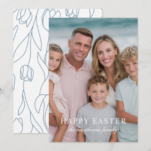 Elegant Photo Happy Easter Holiday Card